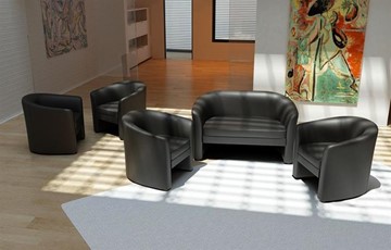 Офисный диван 2-местный Крон, экокожа в Пскове - предосмотр 1